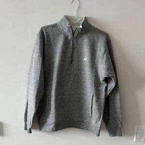 Men's Gray Half-Zip Pullover Sweater